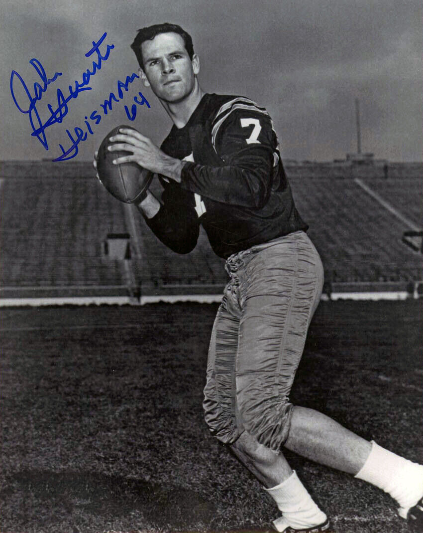 John Huarte Heisman 64 Notre Dame Signed 8x10 Autographed Photo Poster painting Reprint