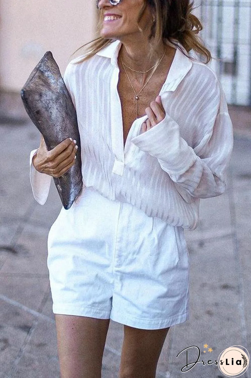 Solid Linen A Line Shorts