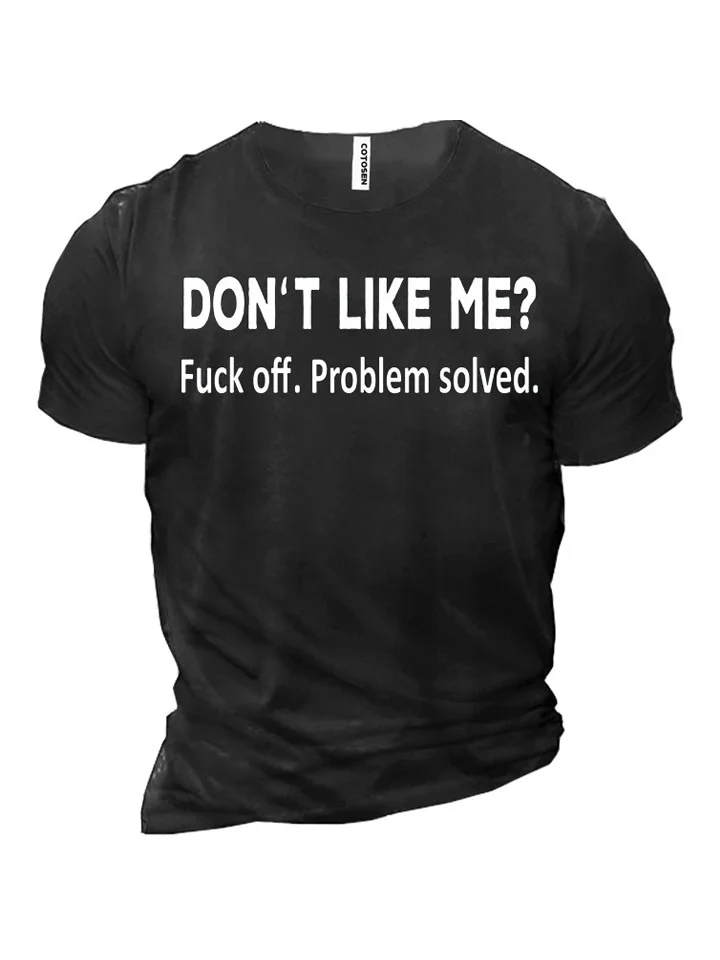 DON'T LIKE ME English Print Summer Short Sleeve