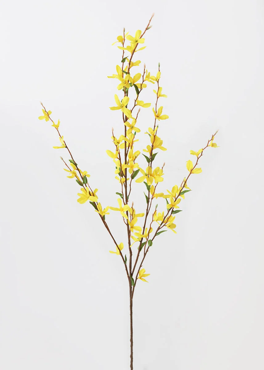 Artificial Forsythia Branch in Yellow - 38"