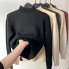 Gioiacombo&trade; Maglione da donna in pile caldo mezzo dolcevita autunno e inverno addensato