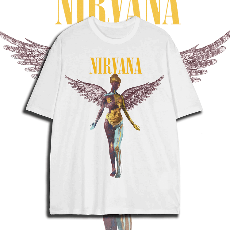 Davidhawaii100% Cotton Casual Trendy Retro Rock Double-sided White T-shirt - 100% Cotton
