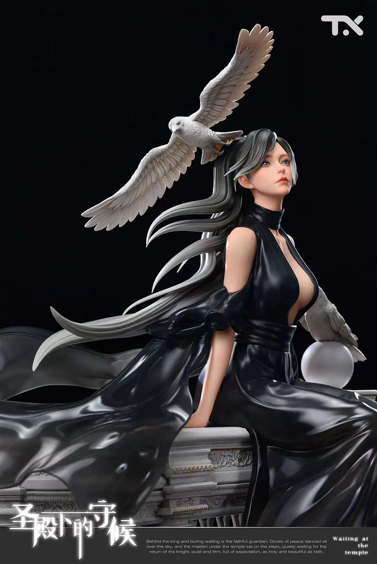 Pre-order Waiting at the Temple (Black Version) 1/4 Scale Statue-TX Studio