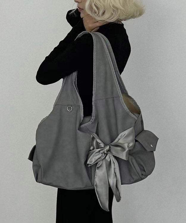 VCSHOES Bow Lazy Large Capacity Spliced Shoulder Bag