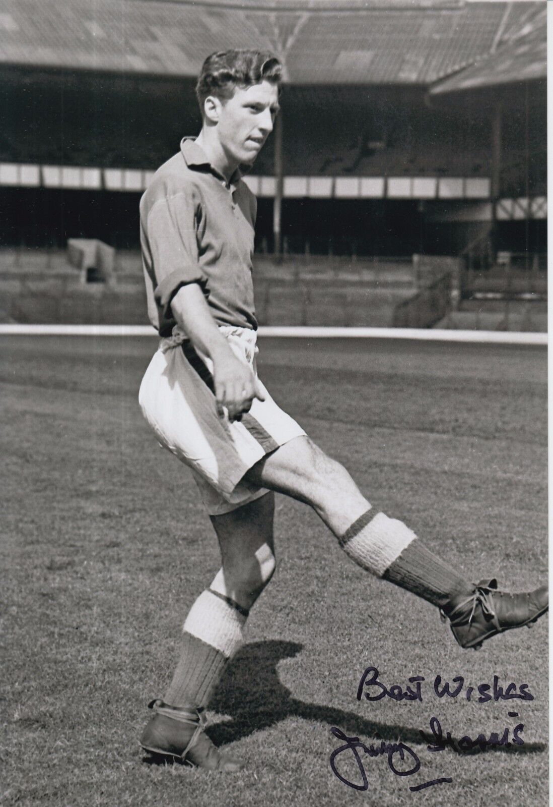 Jimmy Harris Hand Signed Everton 12x8 Photo Poster painting 1.