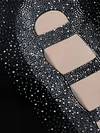 Beaded Decorate Long Sleeve Hollow Sexy Slim Midi Dress