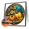 Diamond Painting -DIY Round Drill Stained Glass Pumpkin