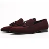 Mens Casual Suede Leather Tassel Loafers 