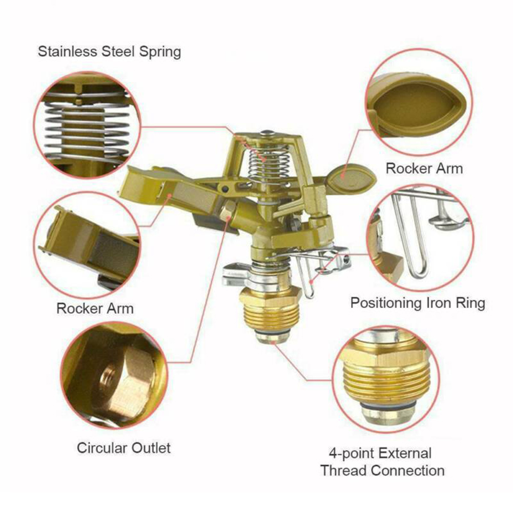 

Adjustable Rotating Watering Sprinkler Gardening Metal Irrigation System, 3pcs, 501 Original