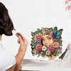 DIY Diamonds Painting Special Shaped Crystal Drill Crafts Mirror Desk Ornament Decor Kit(Flower Butterfly)