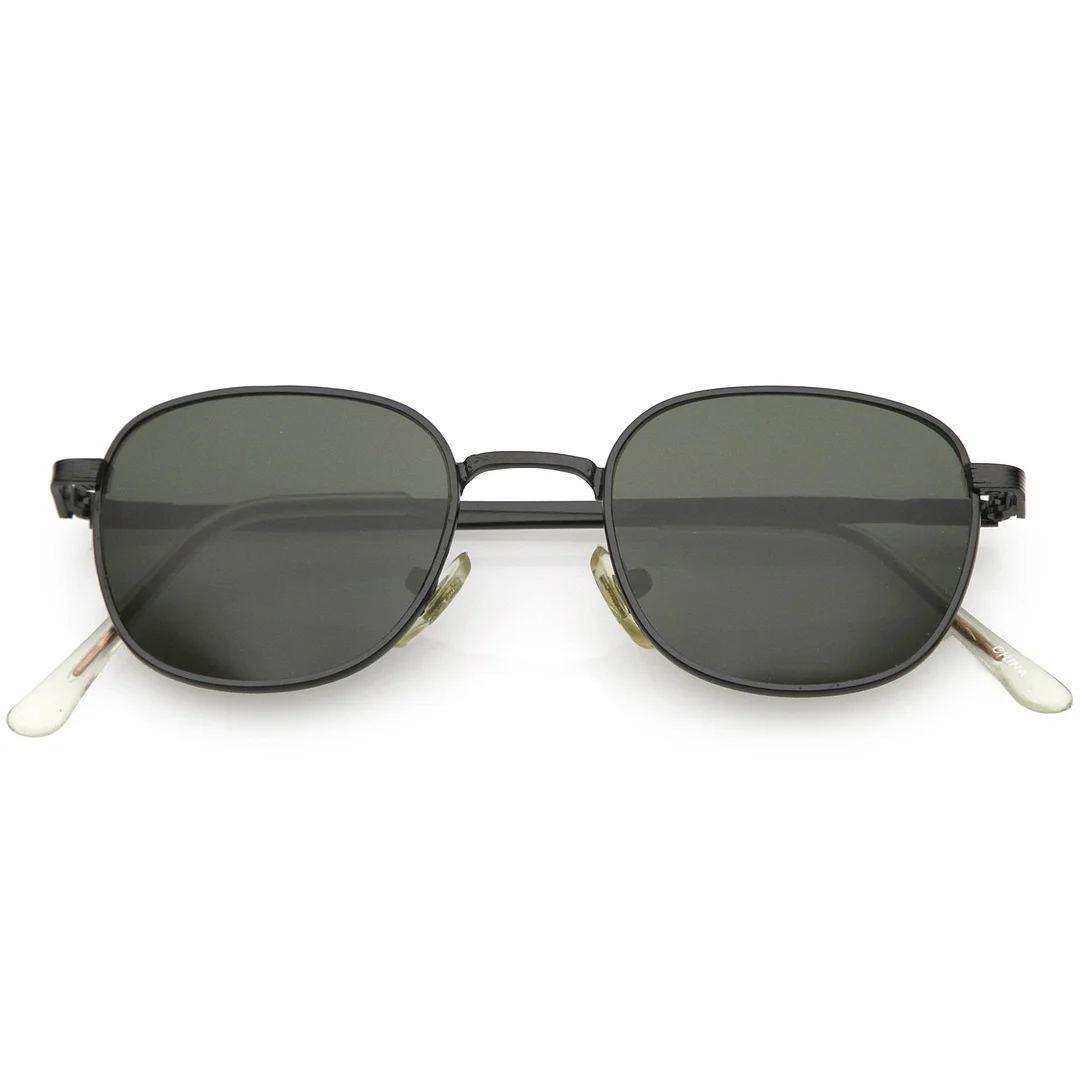 True Vintage Metal Square glasses Slim Metal Arms 46mm