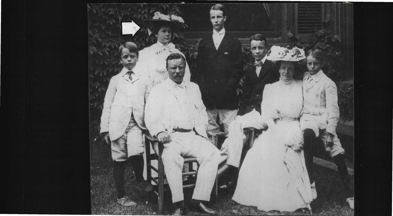 Theodore Roosevelt Family Press Photo Poster painting