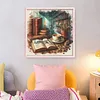 Desk And Books-11CT Stamped Cross Stitch 45*45cm/17.72*17.72in