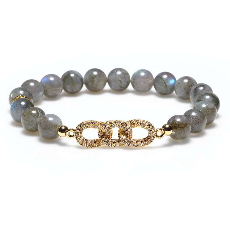 Gray Moonstone Gold Plated Bracelet Jewelry Bracelet