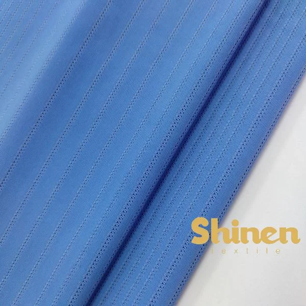 Super breathable Horizontal striped jacquard weave Knitted sports fabric,80%NYLON+20%ELASTIC,170G