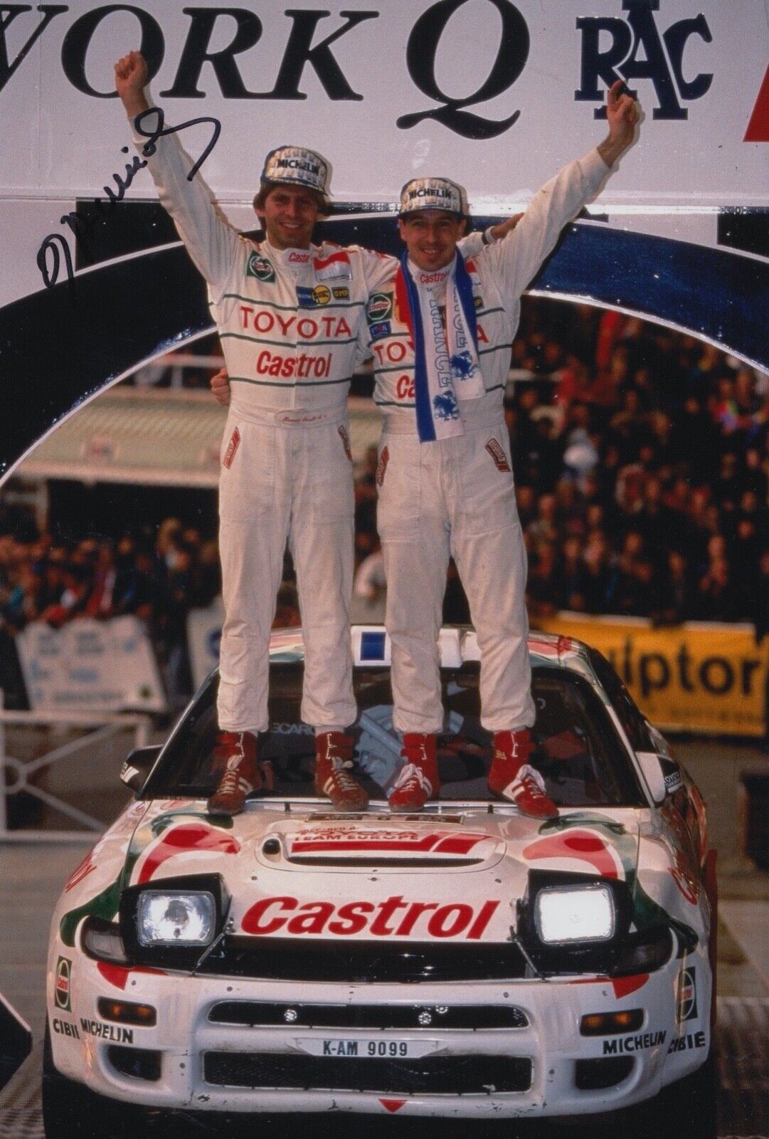 Didier Auriol Hand Signed 12x8 Photo Poster painting - Rally Autograph 1.