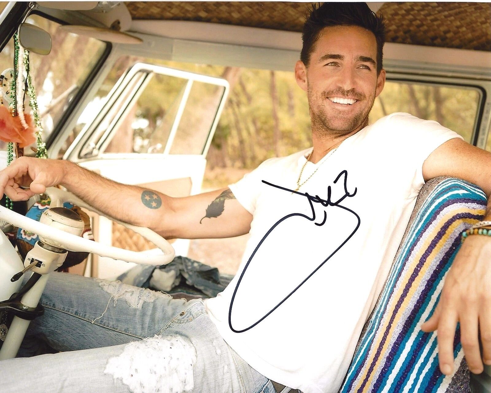 COUNTRY SINGER JAKE OWEN HAND SIGNED 8x10 INCH Photo Poster painting W/COA