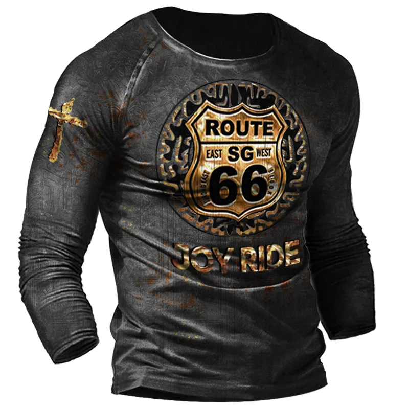 Men's Route 66 Vintage Print Outdoor T-Shirt / [viawink] /