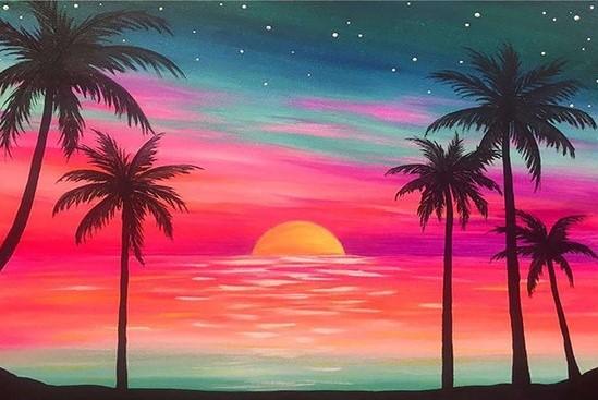 

Summer Beach Sunset – Paint By Numbers - 40*50CM, 501 Original