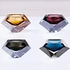 Windproof Cigarette Ashtray Creative Diamond Styling Crystal Glass Ashtray Home Living Room Office Hotel Portable Ashtrays Personality Decoration Ash Trays Desktop Smoking Ash Tray Holder