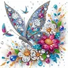 Framed Diamond Painting - Special Shaped - Butterfly (25x25cm)