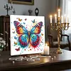 Beaux kits de peinture en diamant partiel en forme de papillon en forme sp&eacute;ciale de papillon en forme de 5d avec cadre 9,84x9,84 pouces de diamants Dots kits d&rsquo;art pr&eacute;cieux pour adultes d&eacute;butants