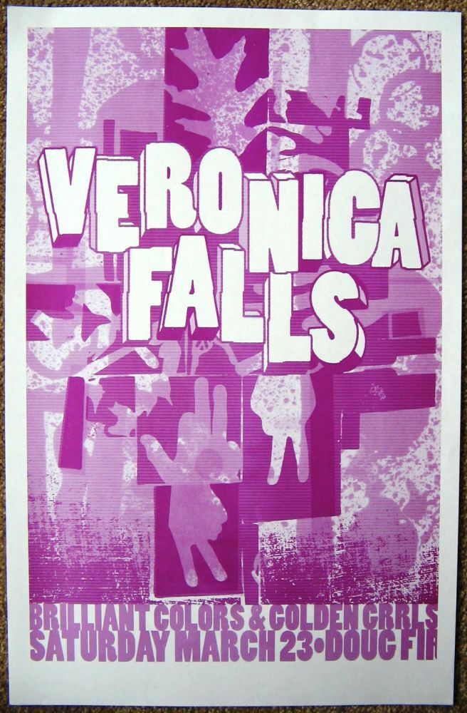 VERONICA FALLS 2013 Gig POSTER Portland Oregon Concert