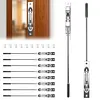 [US Local Warehouse] 10 Packs Lever Extension Flush Bolt 16.54in Latch Slide Bolt Lock Solid Stainless Steel French Door Locks for Commercial Applications Store School Office