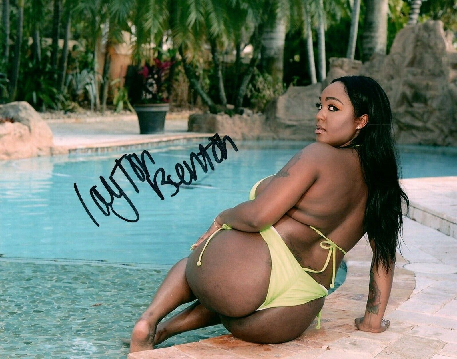 Layton Benton Super Sexy Hot Adult Model Signed 8x10 Photo Poster painting COA Proof 203