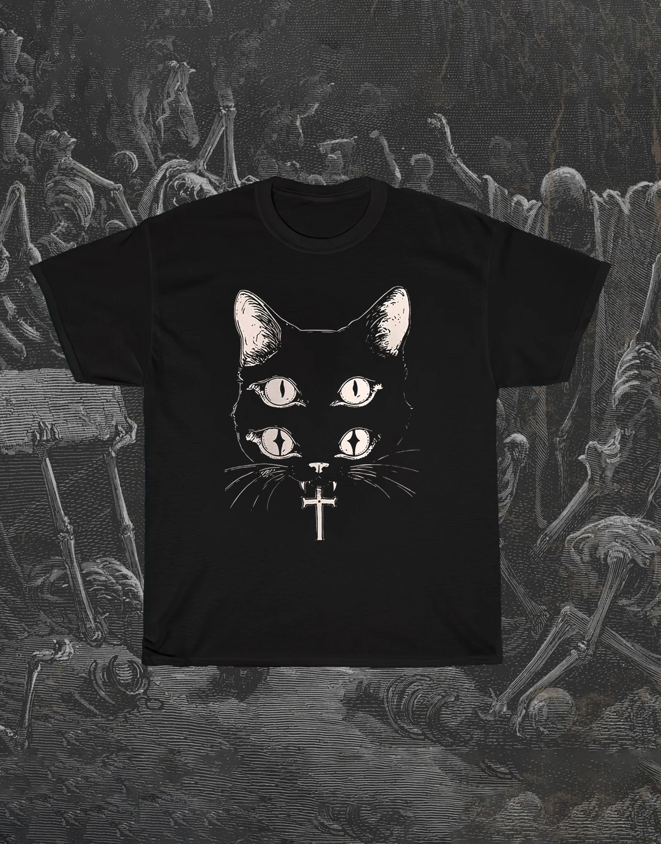 Weirdcore Cat T-Shirt | Trippy Shirt / TECHWEAR CLUB / Techwear