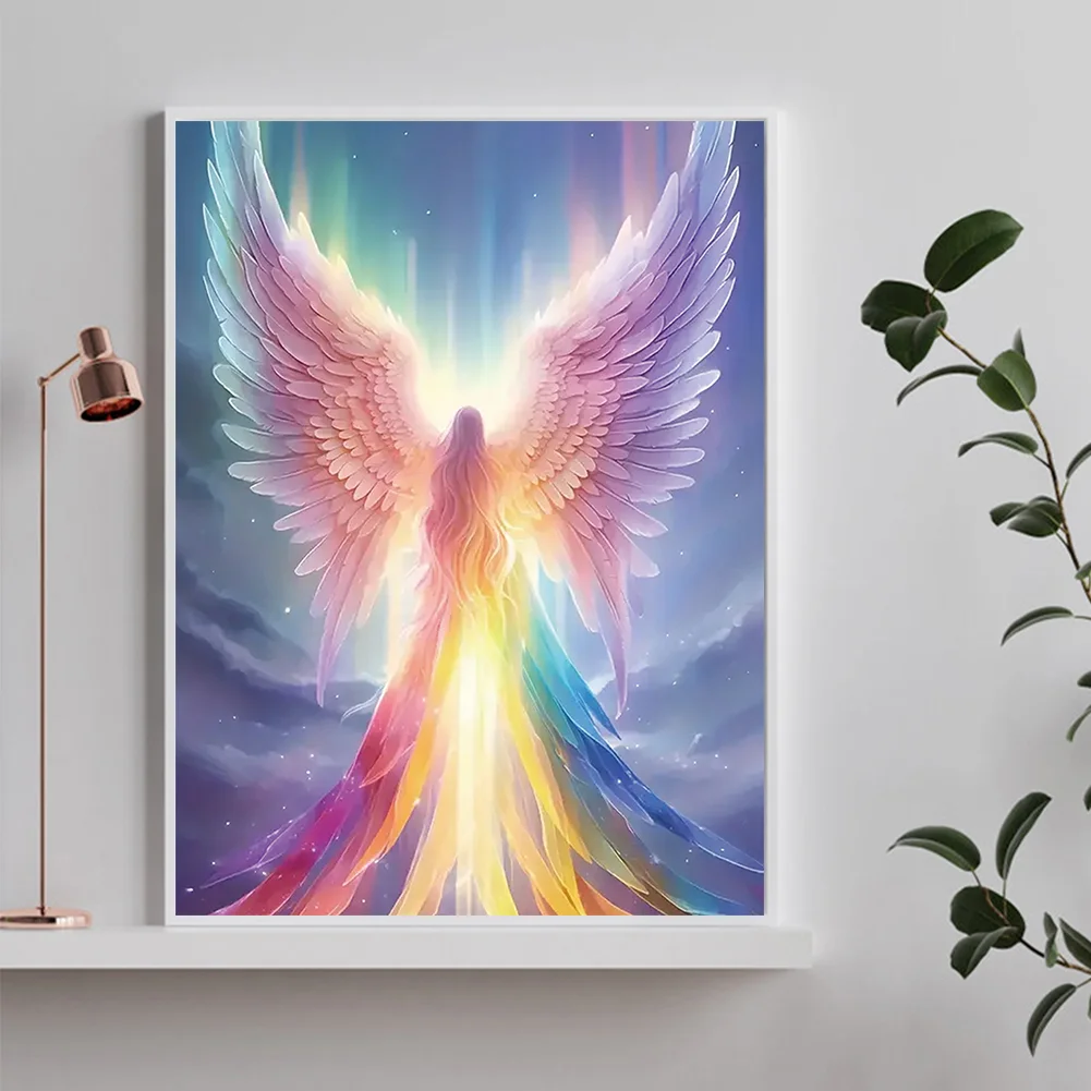 Diamond Painting - Full Round Drill - Rainbow Angel(Canvas|30*40cm)