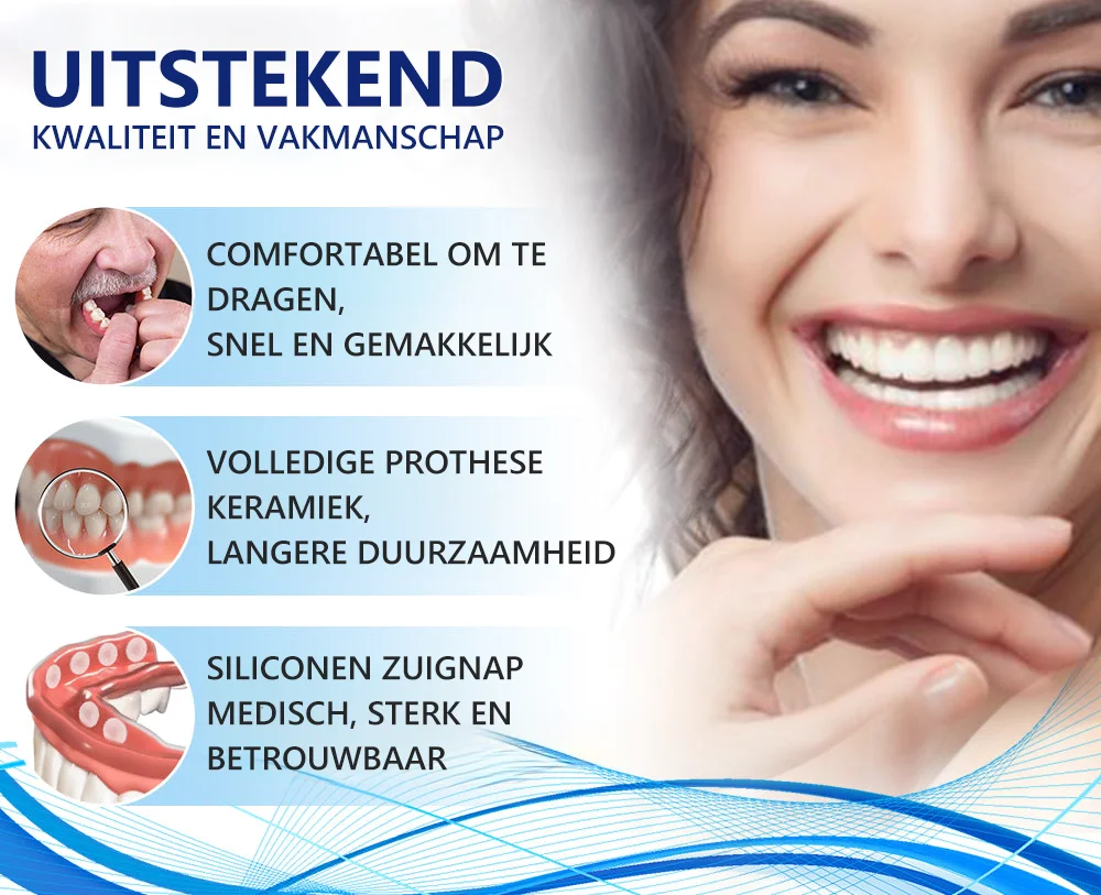 𝐵𝑖𝑘𝑒𝑛𝑑𝑎&trade; Silicium Prothese Meetset🦷（👩&zwj;🔬 Erkend door de Belgische Tandheelkundige Vereniging en goedgekeurd door FAMHP）