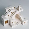 Castle Building Block Maze Small Particle Puzzle Assembly Series