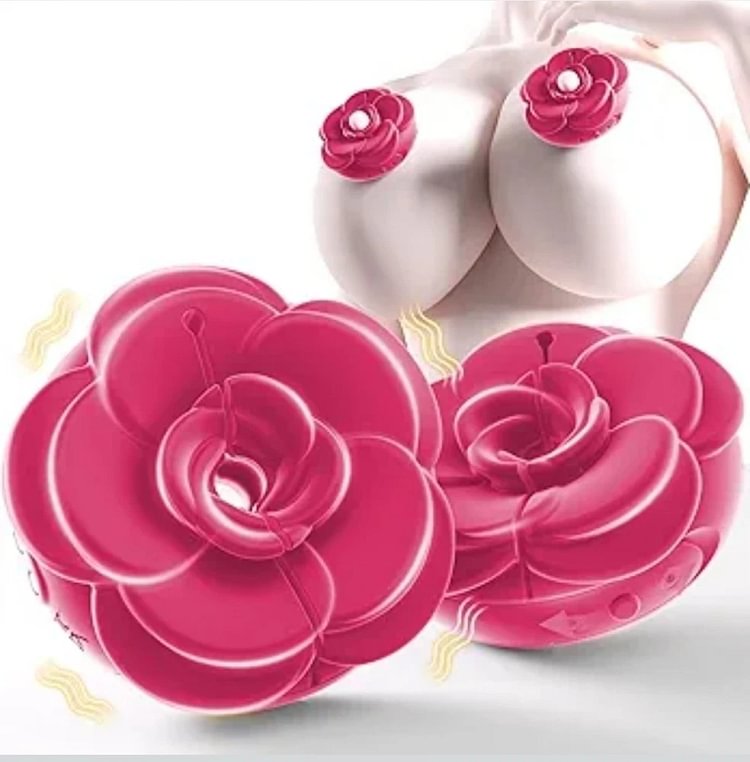 pornhint Pornhint Nipple Toys Rose Toy - Nipple Clamps BDSM Toys with 9 Vibrating Modes. BDSM