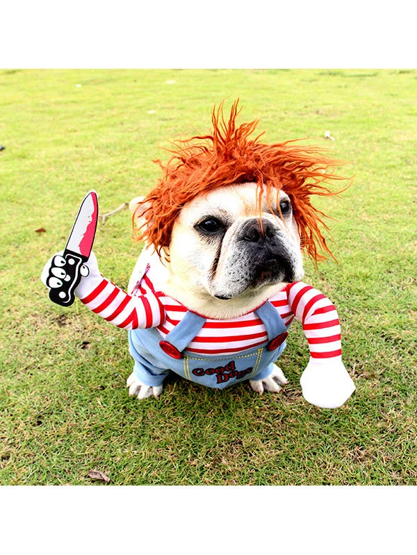 Scary Deadly Doll Dog Costumes-elleschic