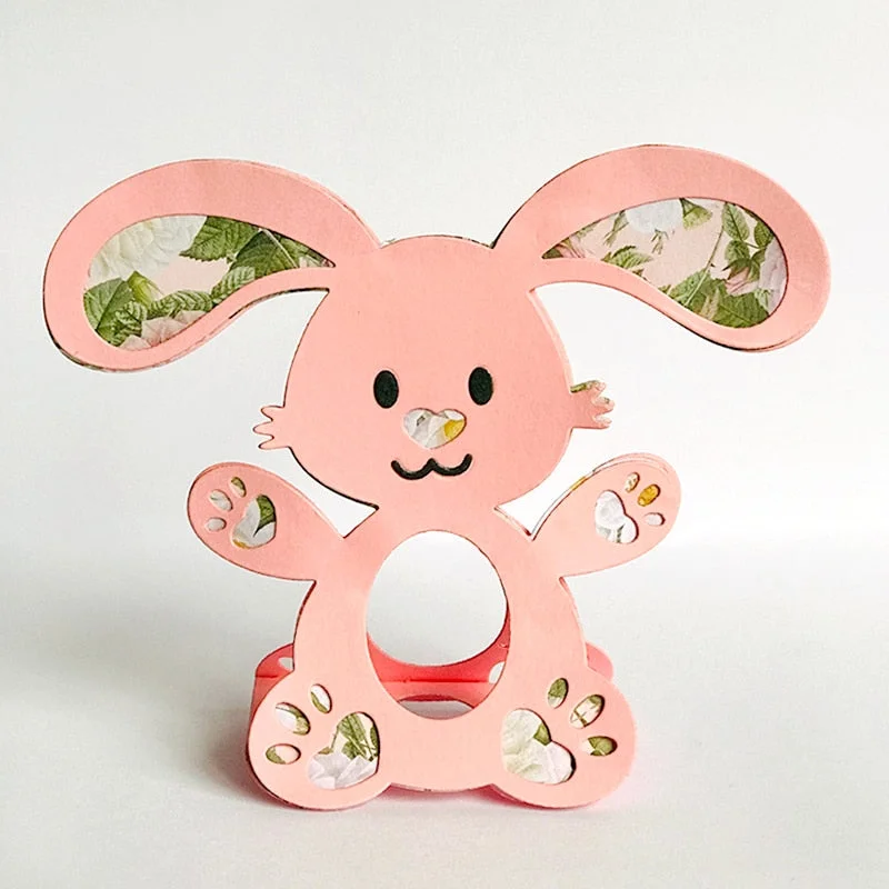 TP 2021 New Arrival Easter Bunny Egg Holder Metal Cutting Dies for DIY Scrapbooking album Decorative Embossing DIY Paper Cards