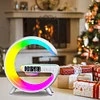 Wireless Charger Stand Bedside Night Light Alarm Clock BT Speaker (White)