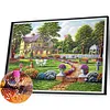 （AB/Round Drills)Quiet Countryside-Full  Diamond Painting 50*40CM