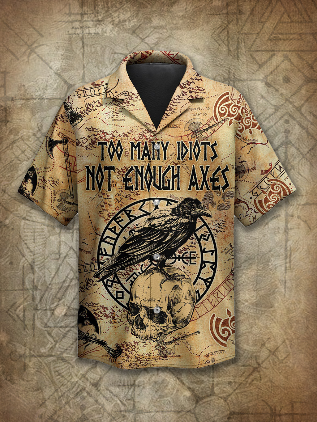 Viking Raven Totem Spirit Power Heritage Hawaiian Shirt / Rvogue / Rvogue