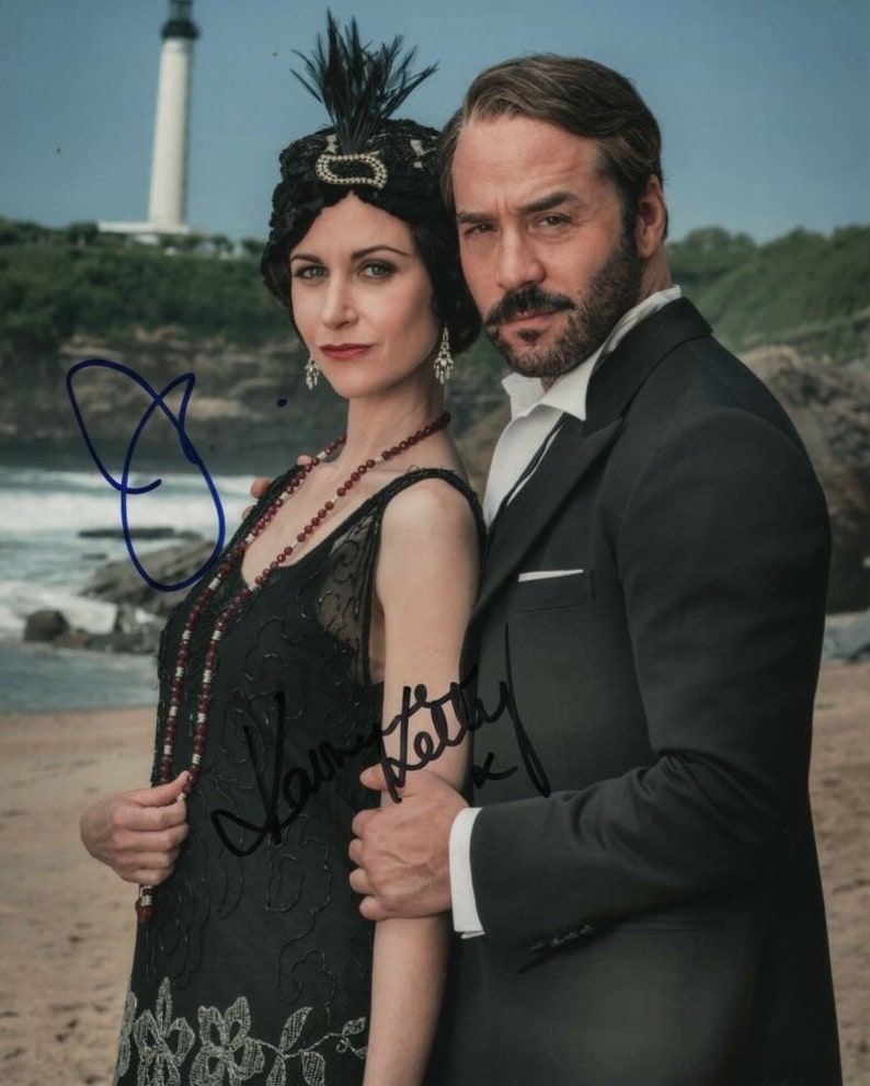 Jeremy piven & katherine kelly signed autographed mr selfridge Photo Poster painting