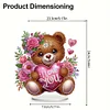 DIY Diamond Painting Valentine Rose Bear Acrylic Desktop Ornament