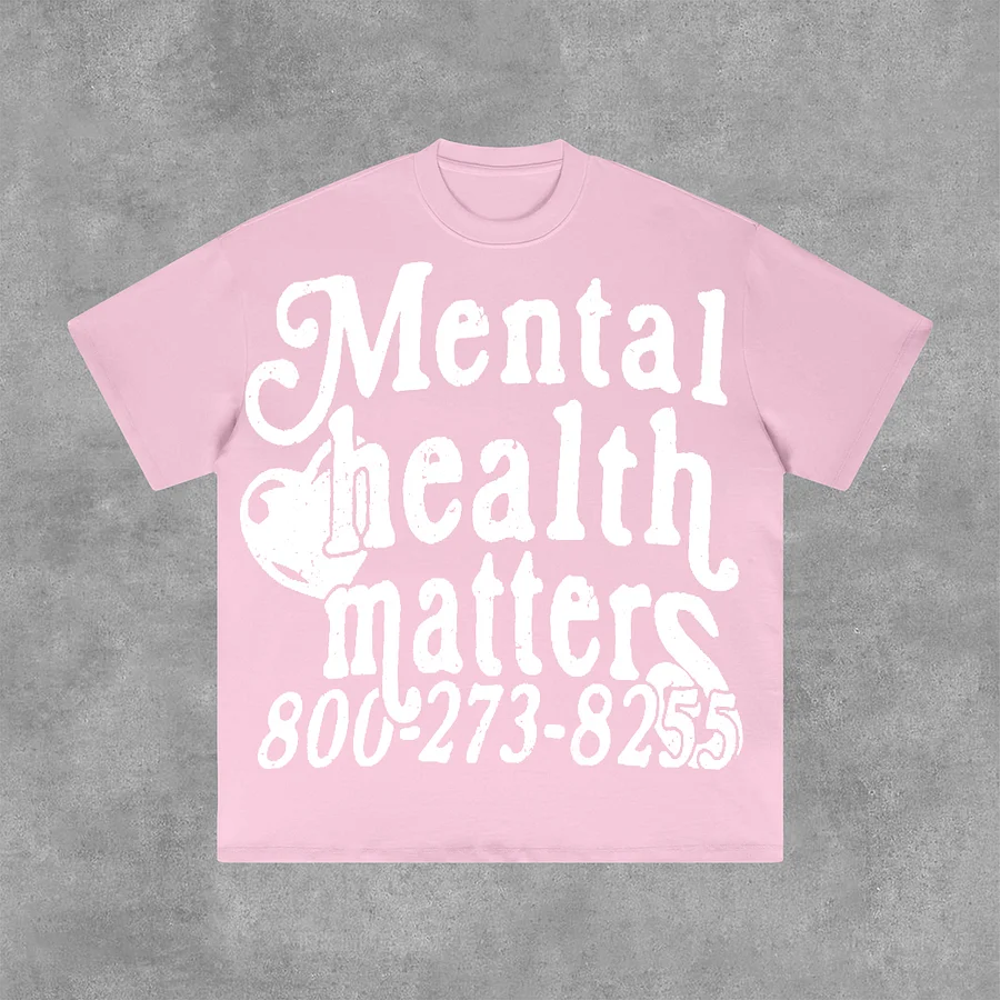 Men's Mental Health Matters 100% Cotton Graphic T-Shirt