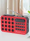 Mini Portable FM Radio BT Wireless Speakers Solar Charging FM Radio Receiver