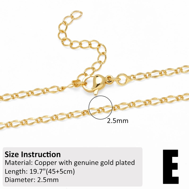 1 Piece 201 Stainless Steel 18K Gold Plated 40-45cm Diameter 4mm Jewelry Accessories Chain