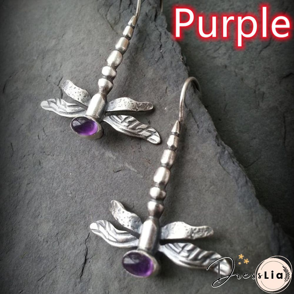 Luxurious Fashion Wedding Jewelry for Women Earring Exquisite Dragonfly 925 Sterling Silver Natural Aquamarine Colors Diamond Earrings Gorgeous Woman Engagement Anniversary Party Accessories Fine Gift