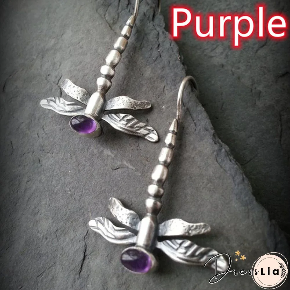 Luxurious Fashion Wedding Jewelry for Women Earring Exquisite Dragonfly 925 Sterling Silver Natural Aquamarine Colors Diamond Earrings Gorgeous Woman Engagement Anniversary Party Accessories Fine Gift