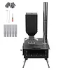 [US Local Warehouse] Portable Wood Burning Stove with Stainless Steel Construction Compact Tent Stove Chimney Pipes Included Firewood Stoves for Outdoor Heating & Cooking Ice Fishing Hunting