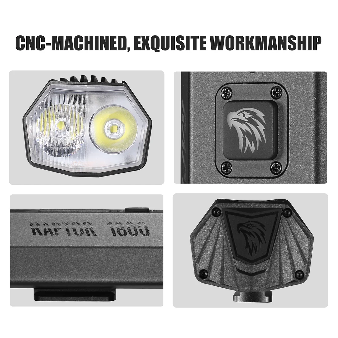 Raptor-1800 Gaciron Ultra High Lumen Bike Front Light