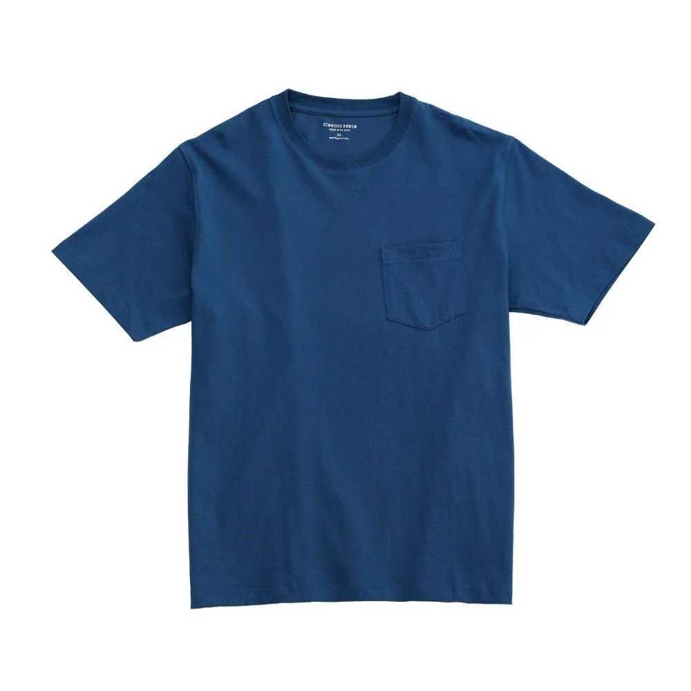 SIMWOOD 2021 summer new t-shirt men fashion chest pocket loose 100% cotton tshirt plus size tops brand clothing SJ170719