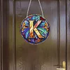 Diamond Painting Double Sided Letter K Suncatcher Hanging Ornament for Home Decor